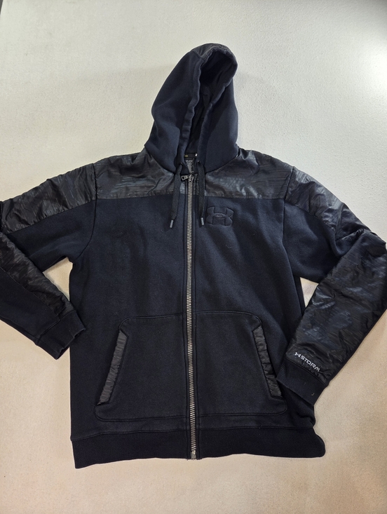 Under Armour Other - Under Armour Storm Hoodie L Black Full Zip Fleece Loose Fit